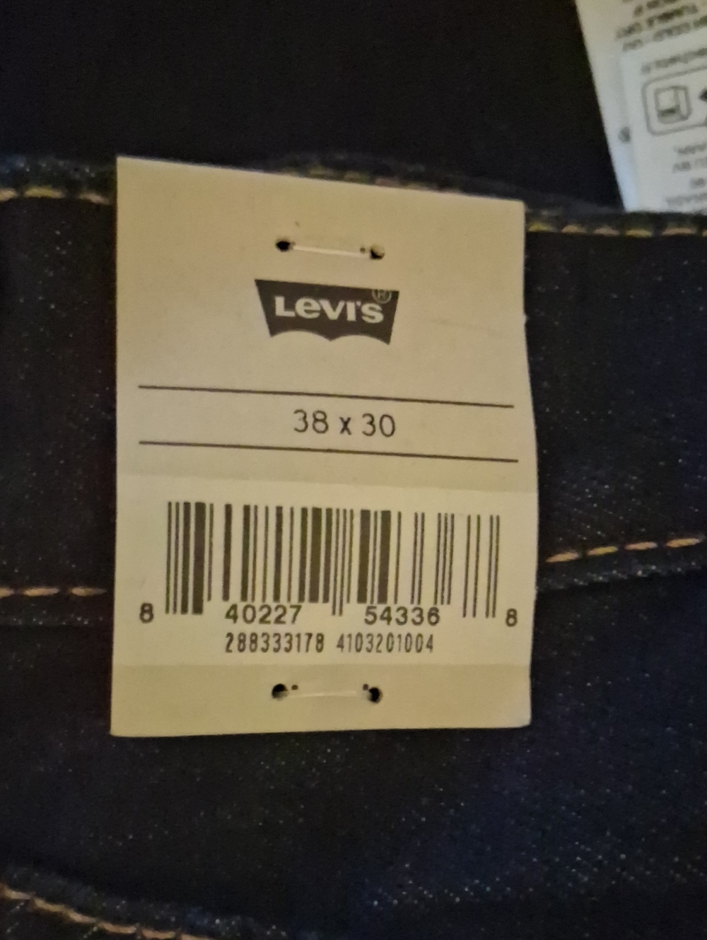Levi's  512 Slim Taper Fit Jeans - 38x30 NWT - Picture 4 of 5